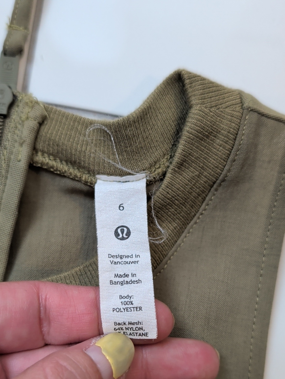 Lululemon Mesh Overlay High Neck Dress - Bronze Green - Size 6 EUC - Picture 5 of 16